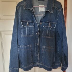 Hollister Men's-Style Medium Blue Denim Jacket